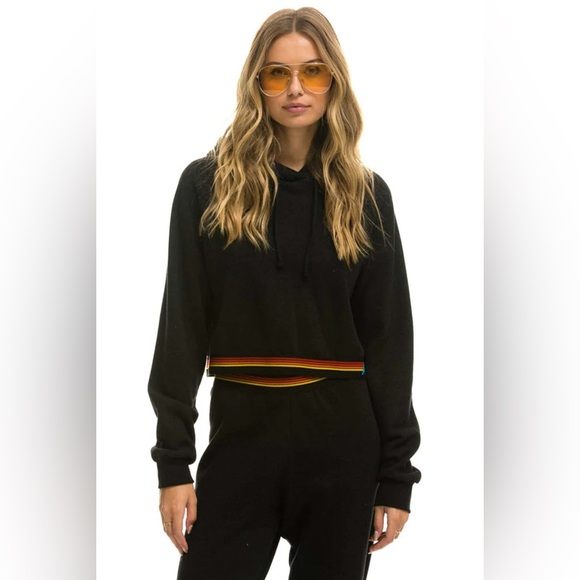 Aviator Nation Logo Striped Pullover Size L - Picture 7 of 14